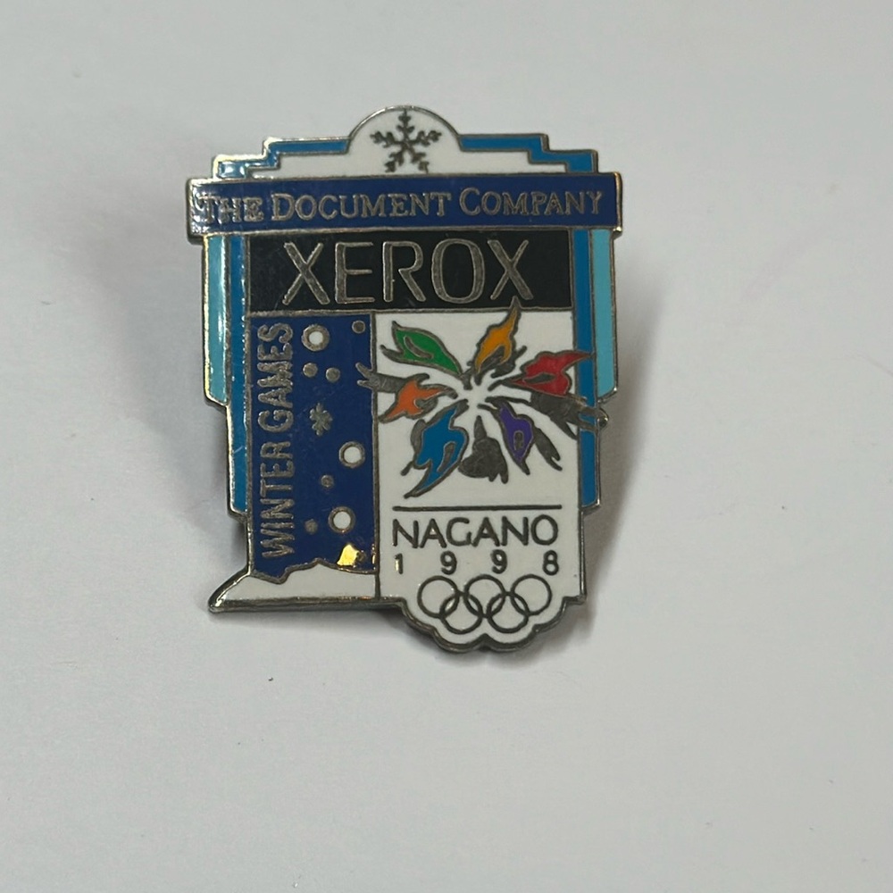 Xerox Olympic pin from 1998 Nagano Winter Olympics enamel pin